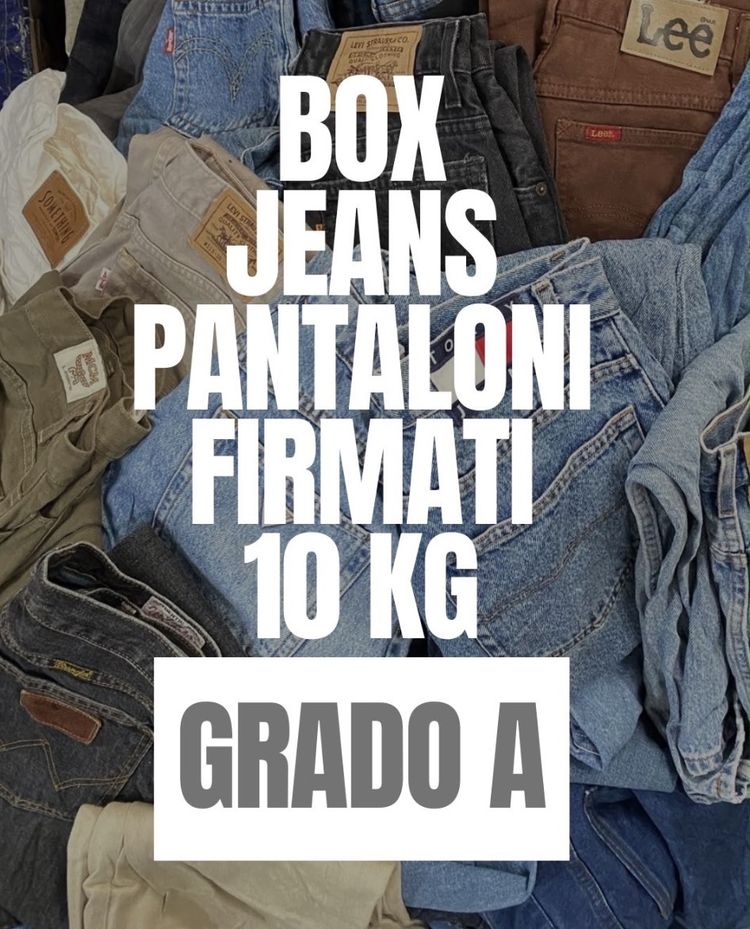 BOX JEANS E PANTALONI FIRMATI 10KG GRADO A